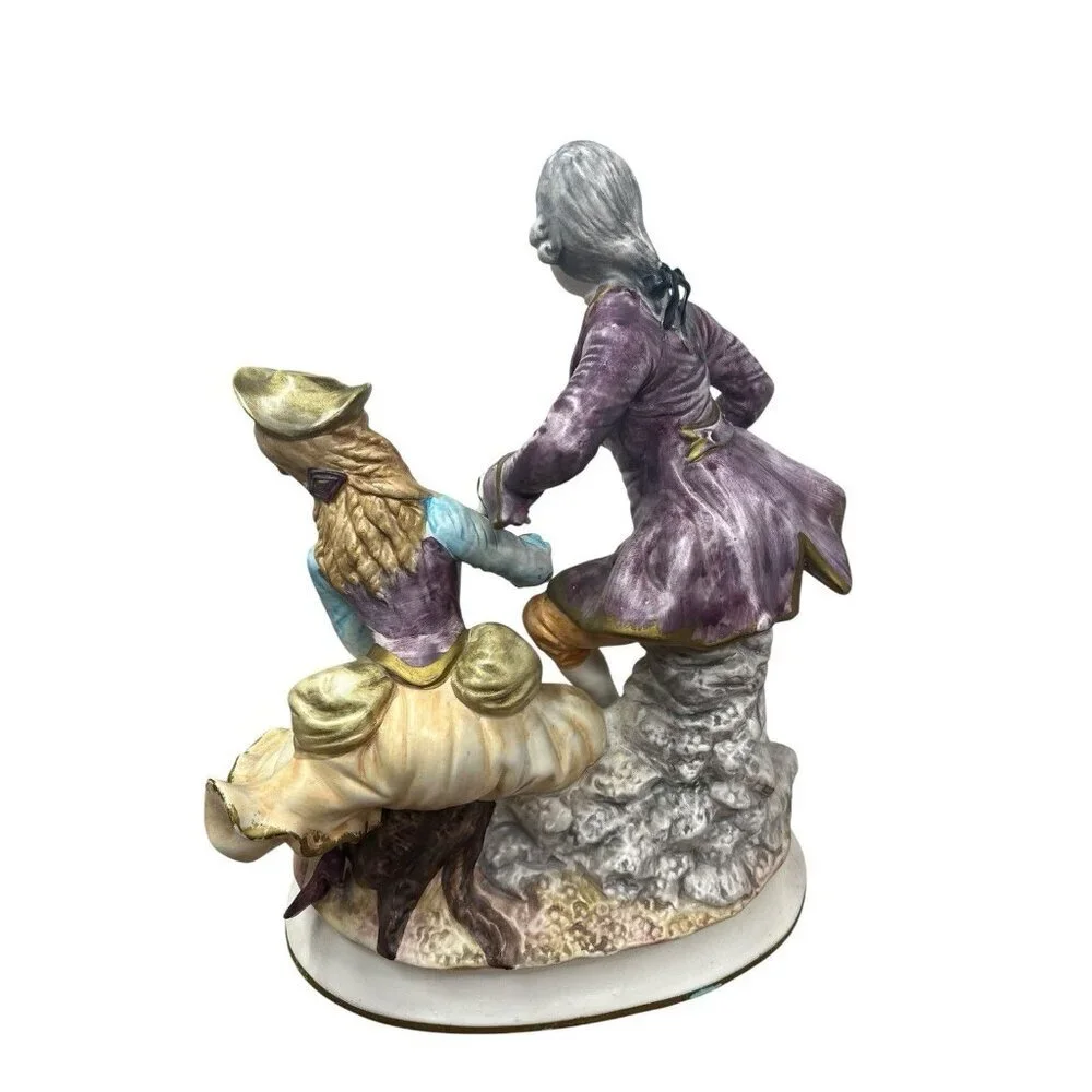 Capodimonte N Italian Porcelain Figurine Victorian Couple 60s-70s Era